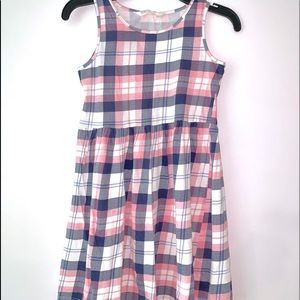 Navy, Pink & White Plaid Dress H&M  Size 8/10
